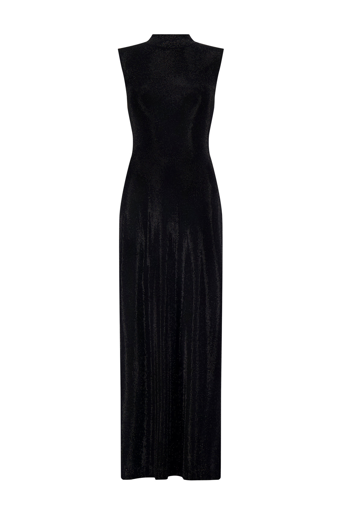 Rhinestone Mock Neck Dress
