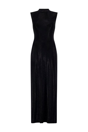 Rhinestone Mock Neck Dress