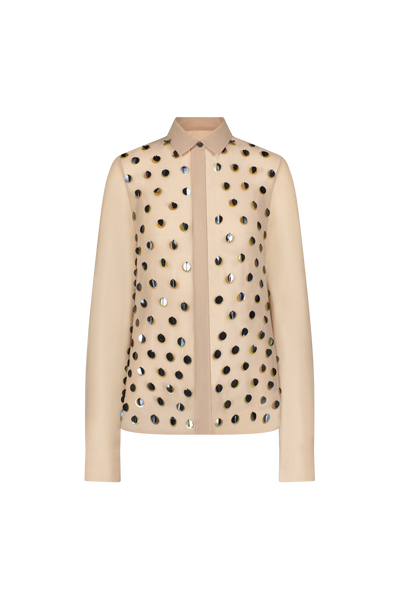 Paillette Embroidered Georgette Shirt
