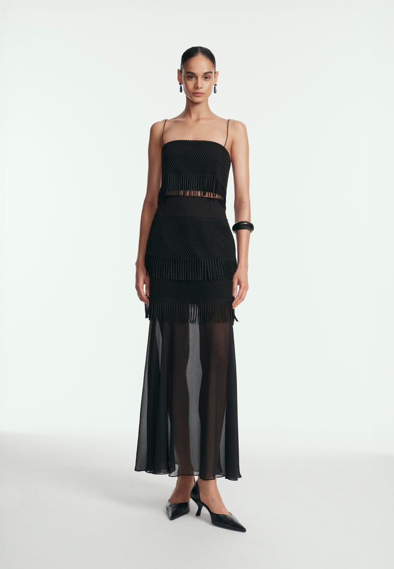 Macramé Lace Maxi Skirt