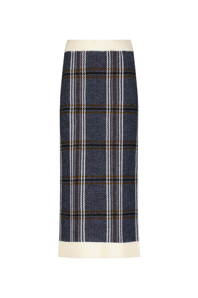 Plaid Jacquard Knit Skirt