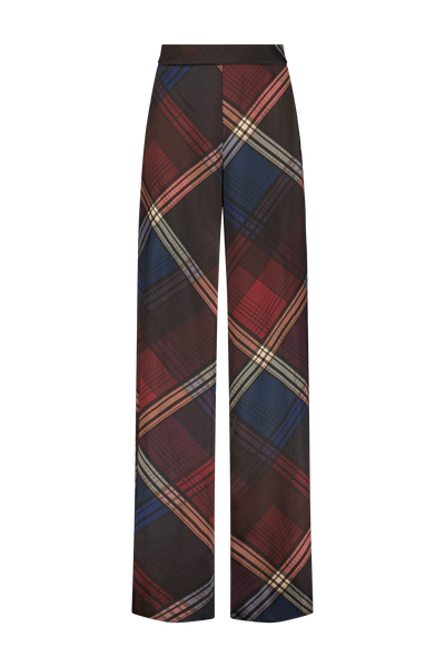 Plaid Satin Sara Pant
