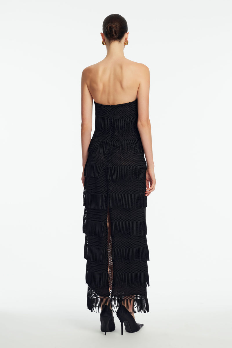 Macrame Lace Column Dress