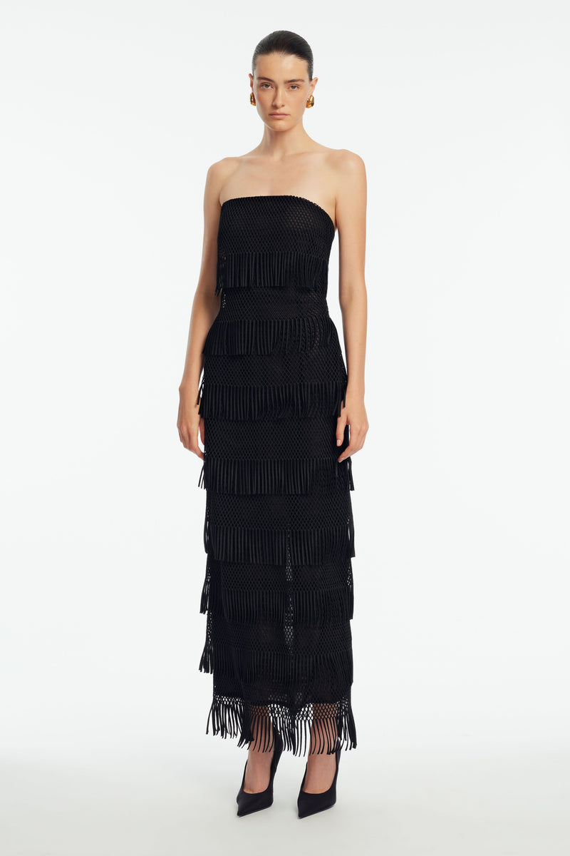 Macrame Lace Column Dress