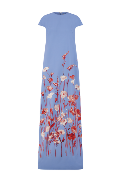 Floral Crepe Augusta Gown