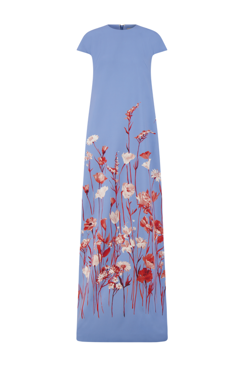 Floral Crepe Augusta Gown