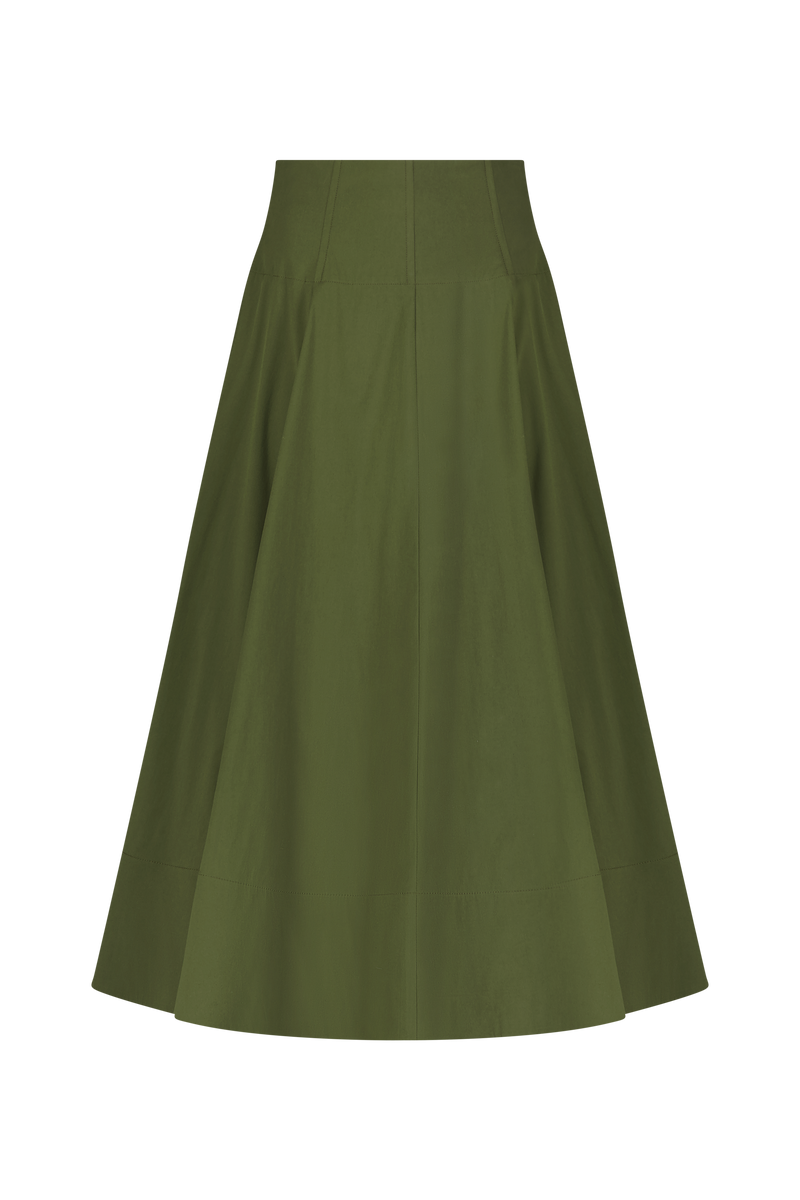 Cotton Poplin Parker Skirt