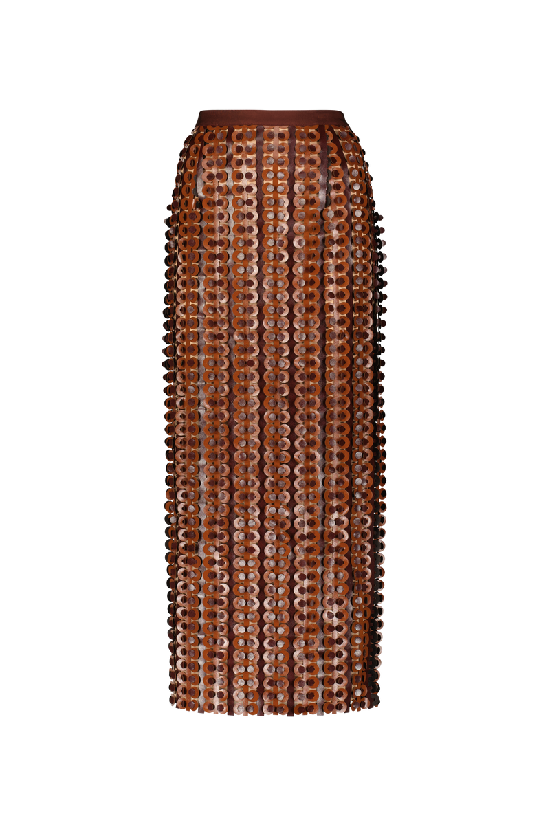 Faux Leather Loop Skirt