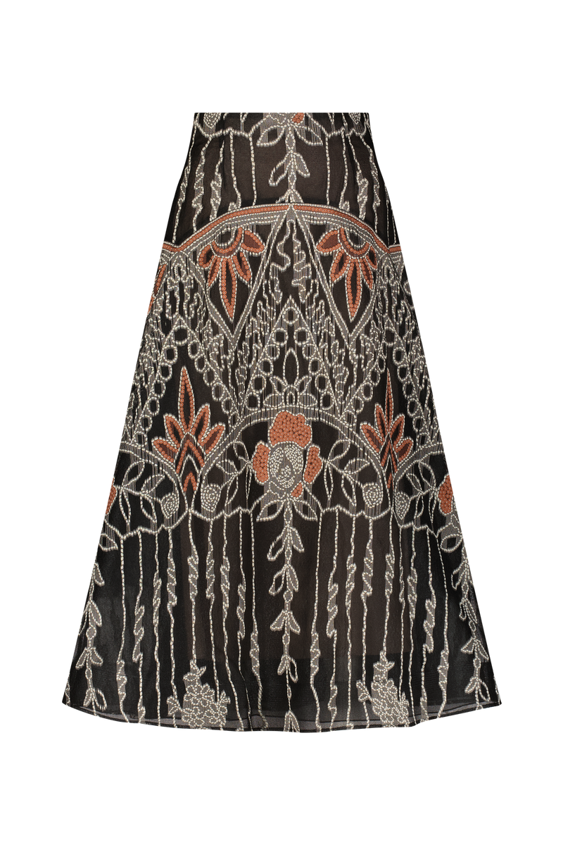 Geometric Fil Coupe Skirt