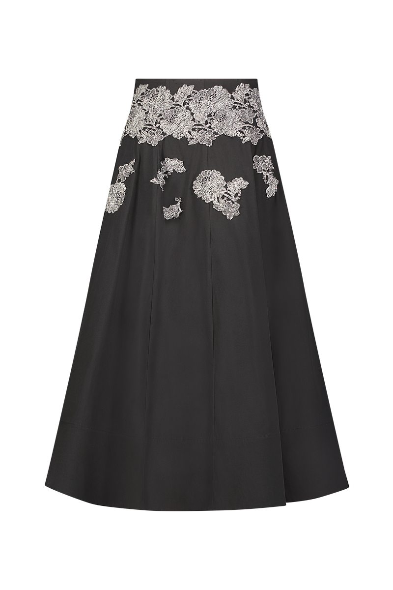 Macrame Lace Detail Parker Skirt