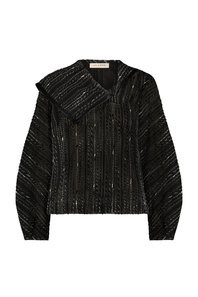 Yarn Striped Organza Top