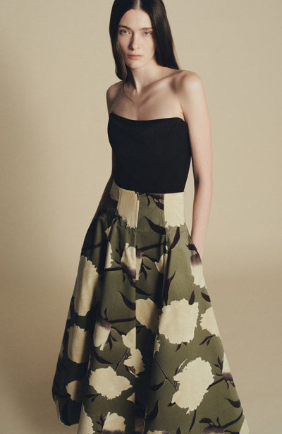 Floral Velvet Parker Skirt