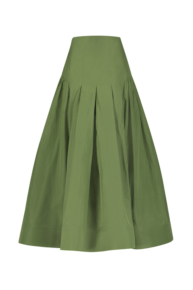 Taffeta Seam Detail Full Skirt
