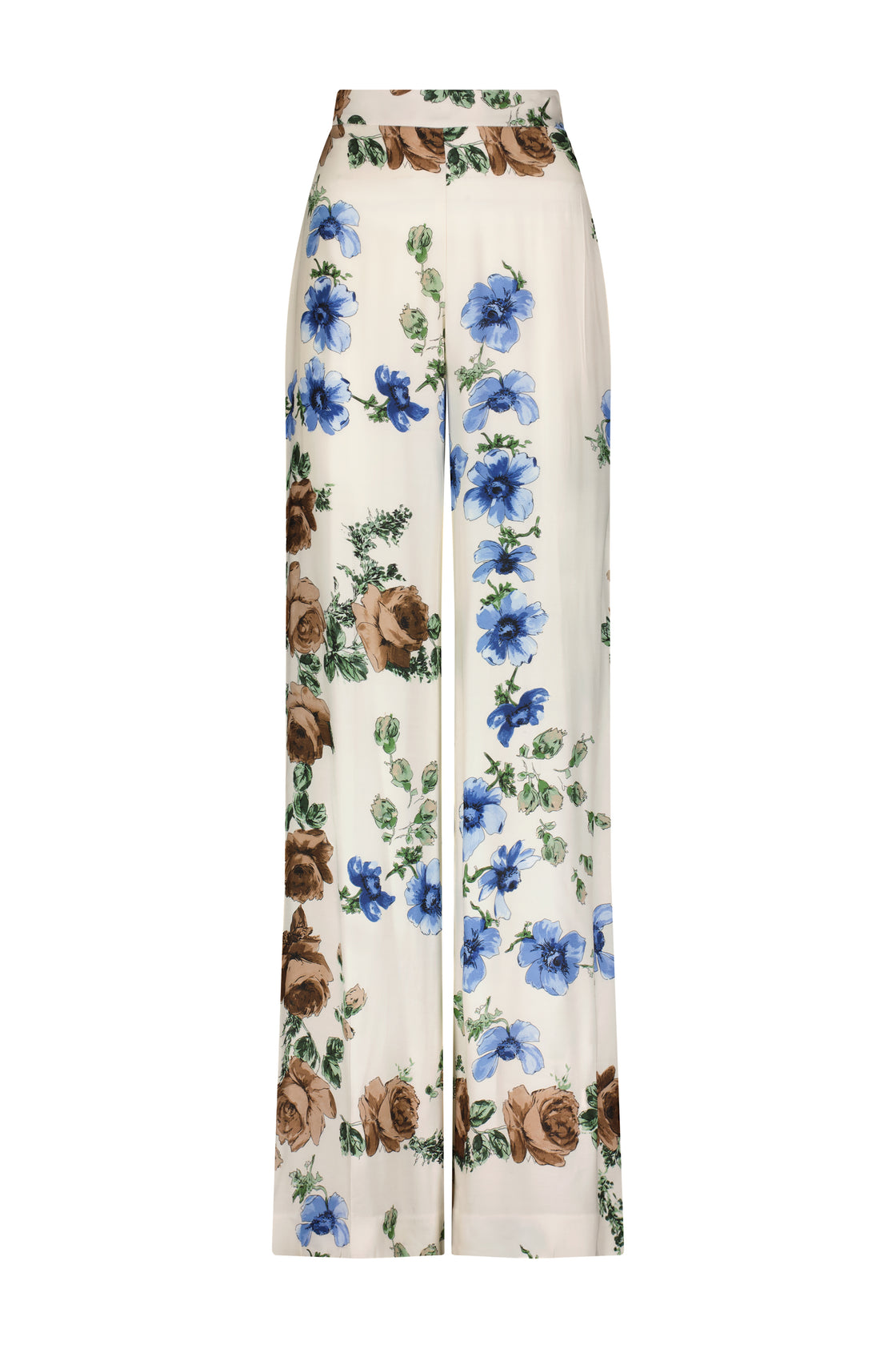 Floral Printed Crepe No Fly Pant