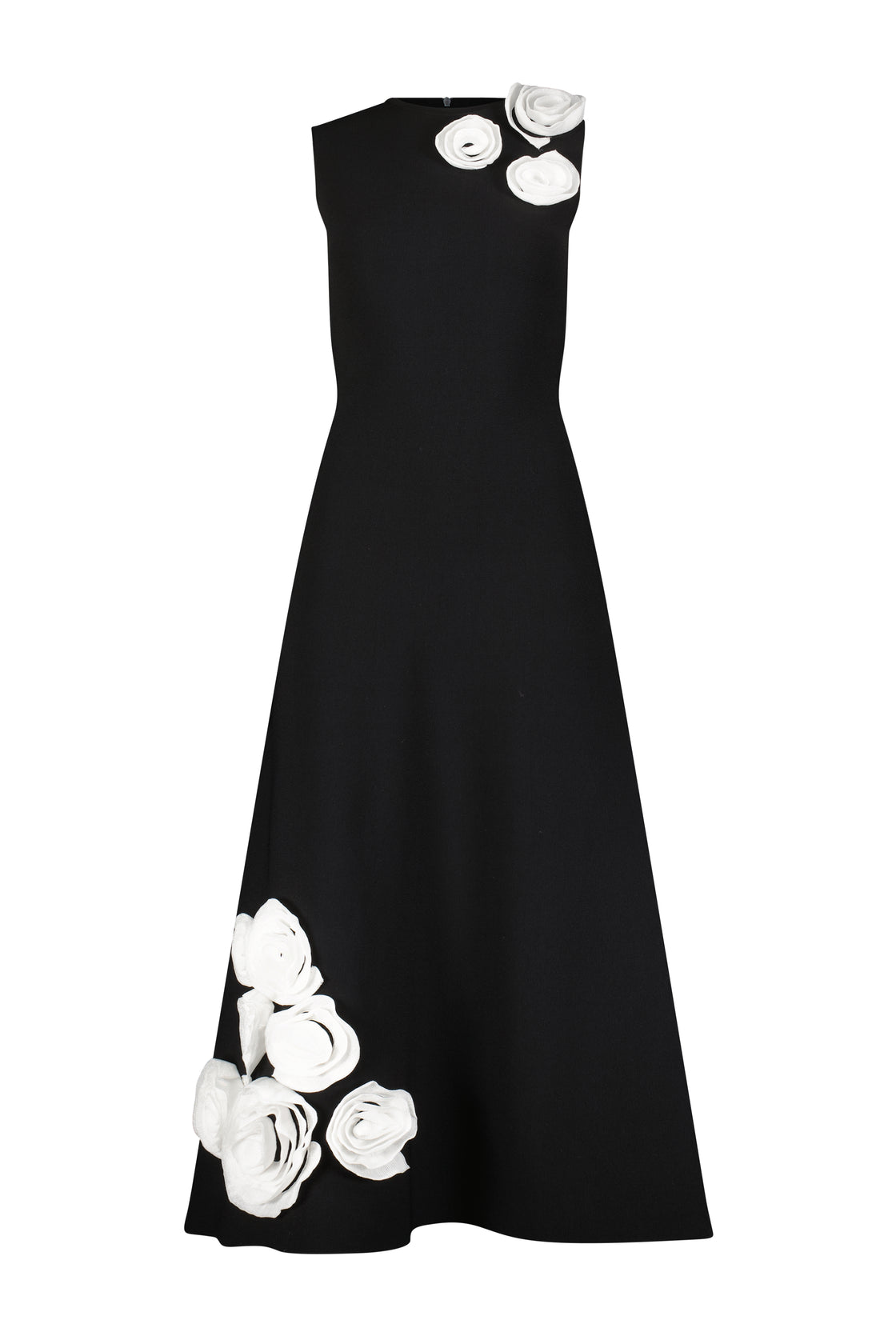 Rose Detail Knit Midi Dress