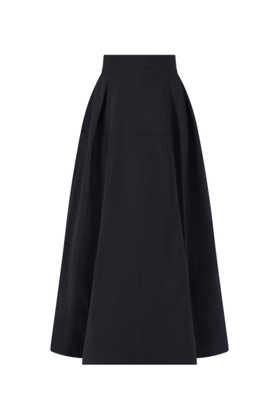 Cotton Poplin A-Line Skirt