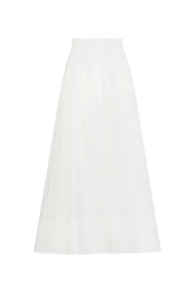 Cotton Poplin A-Line Skirt