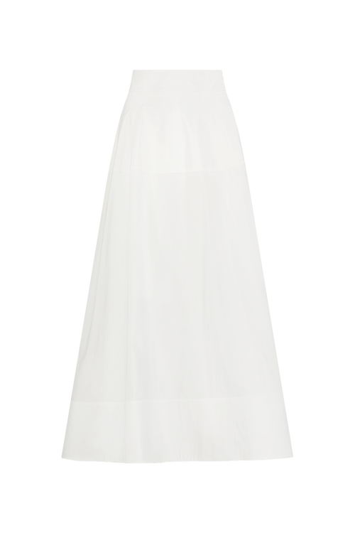 Cotton Poplin A-Line Skirt