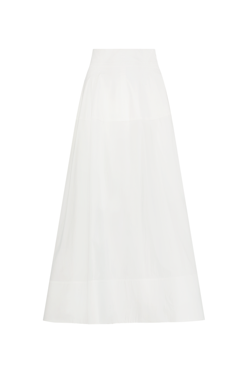 Cotton Poplin A-Line Skirt