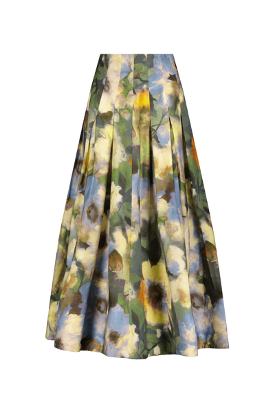 Floral Printed Cotton Full Skirt
