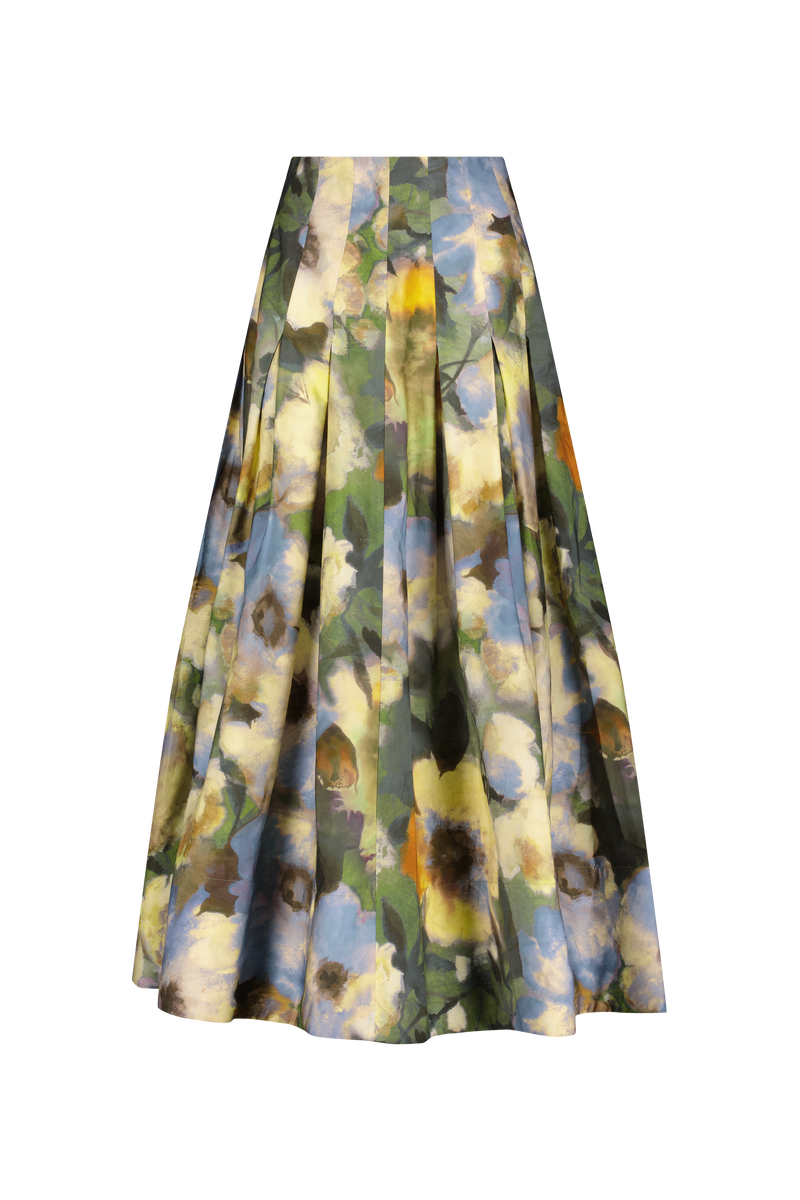 Floral Printed Cotton Full Skirt