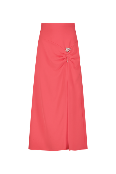 Fluid Crepe Pin Detail Skirt