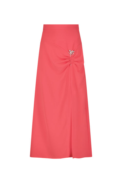 Fluid Crepe Pin Detail Skirt