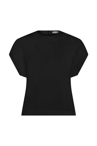 Cotton Poplin Short Sleeve Top