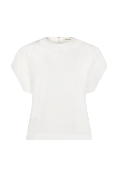 Cotton Poplin Short Sleeve Top
