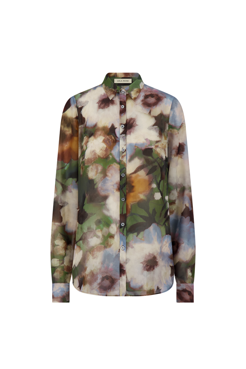 Floral Printed Chiffon Lucy Shirt