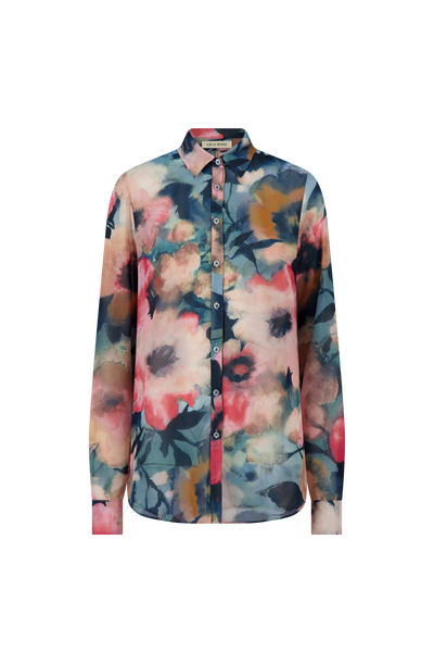 Floral Printed Chiffon Lucy Shirt