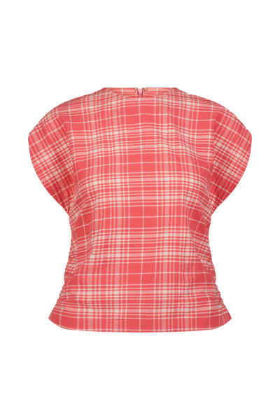 Plaid Seersucker Tie Top