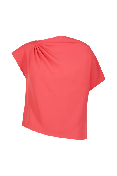 Fluid Crepe Draped Top