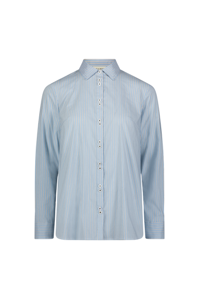 Striped Cotton Poplin Bow Back Shirt