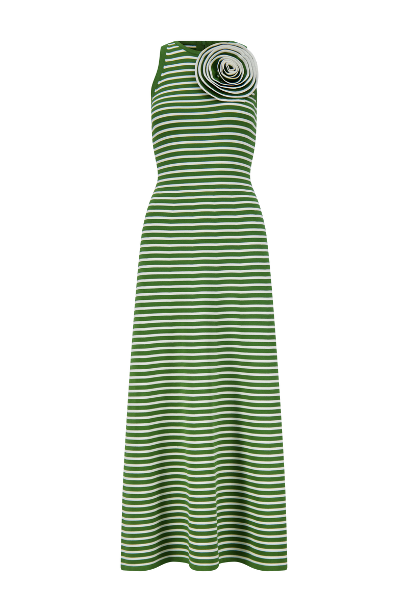 Rose Detail Knit Halter Dress – Lela Rose