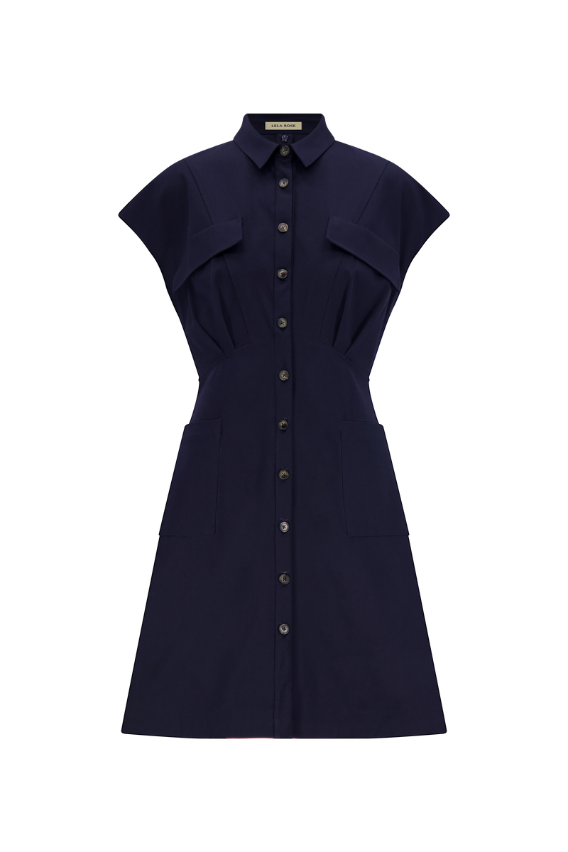 Stretch Cotton Safari Dress