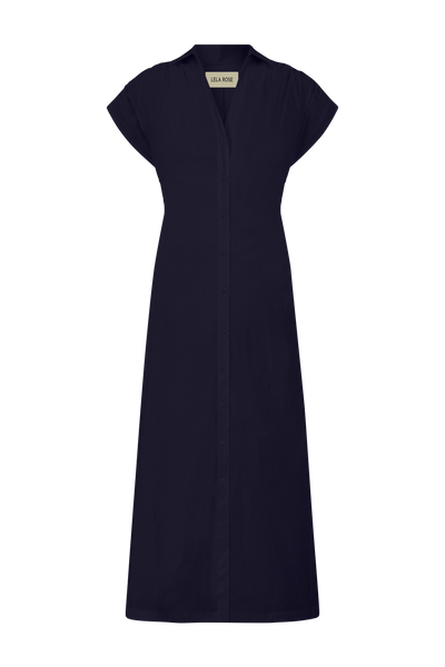 Cotton Poplin Tie Waist Dress