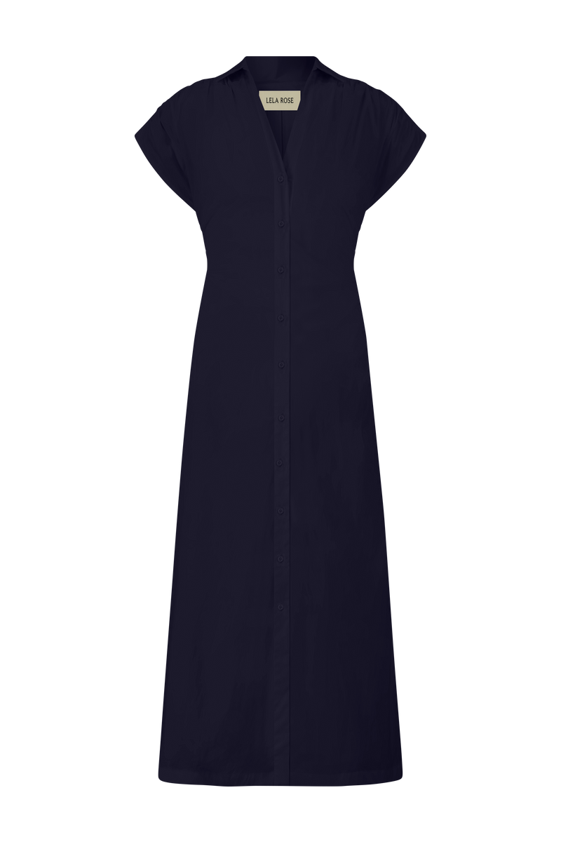 Cotton Poplin Tie Waist Dress