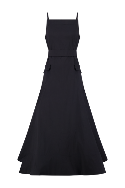 Cotton Poplin Belted Dress