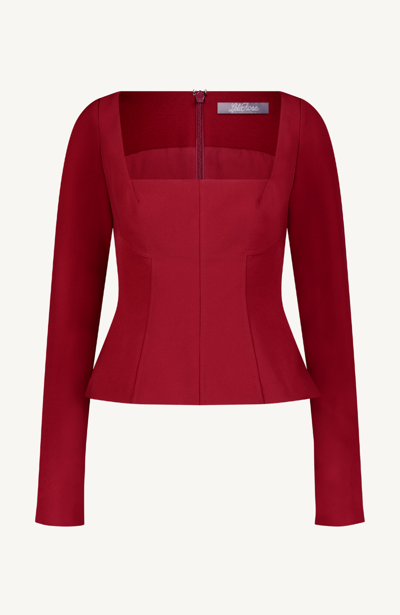 Fluid Crepe Long Sleeve Hadley Top