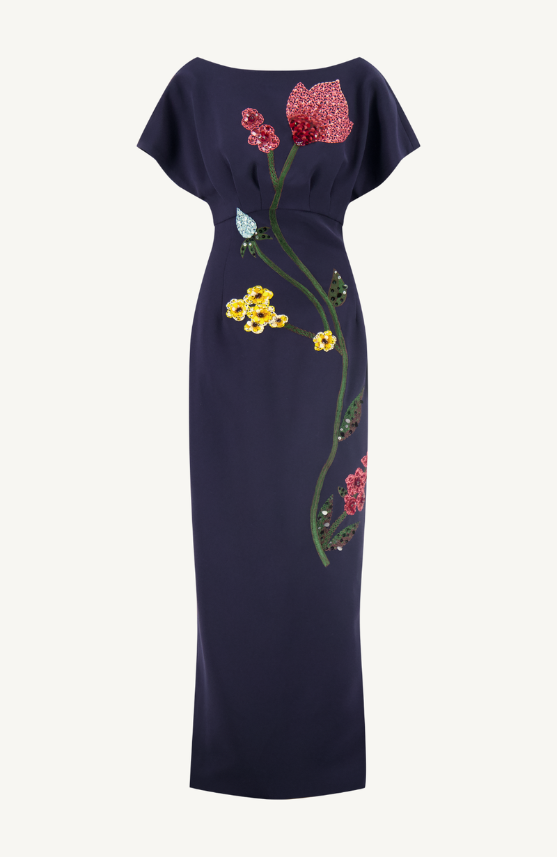 Floral Embroidery Savannah Gown – Lela Rose Floral Embroidery Savannah Gown – Lela Rose