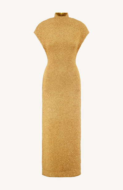 Sequin Knit Mock Neck Dress