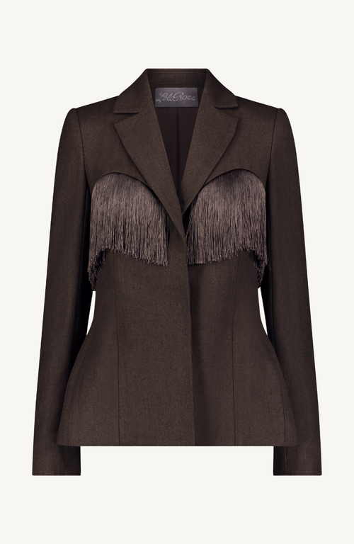 Garden Wool Fringe Detail Blazer