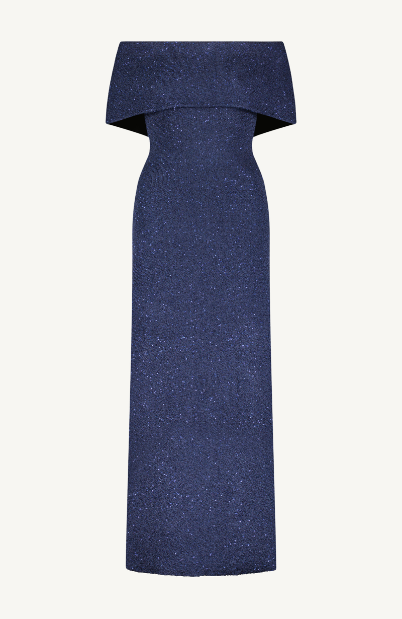 Sequin Knit Cuff Gown