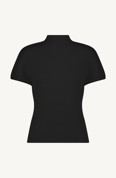 Cashmere Knit Mock Neck Pullover
