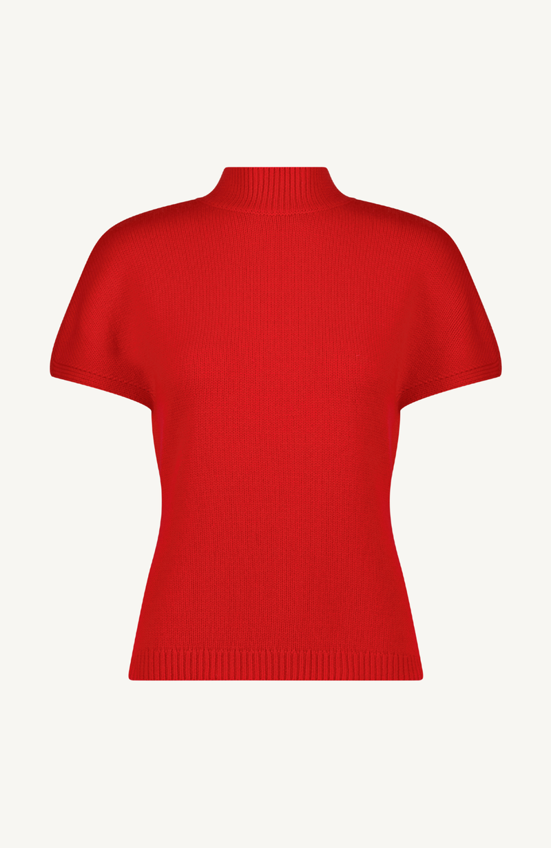 Cashmere Knit Mock Neck Pullover