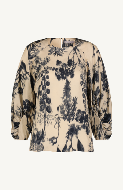 Floral Satin Full Sleeve Top