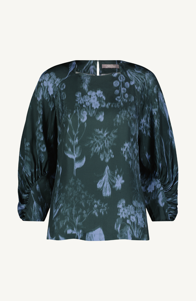 Floral Satin Full Sleeve Top