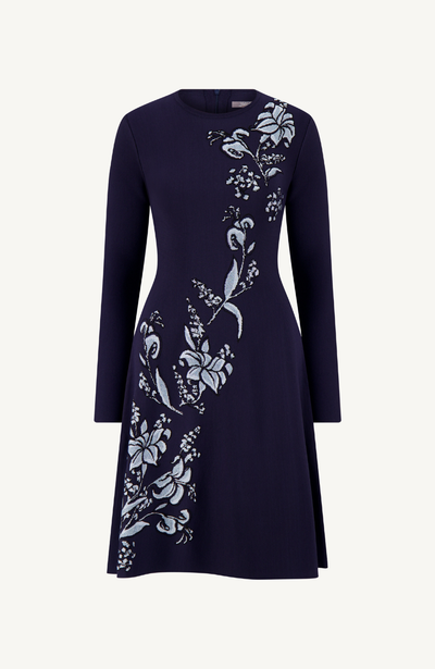 Floral Jacquard Knit Penelope Dress