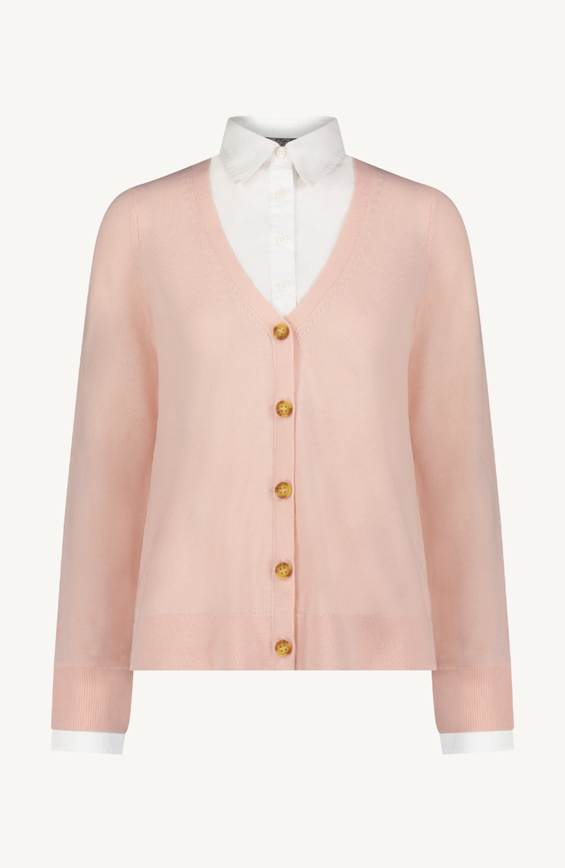 Poplin Combo Knit Top